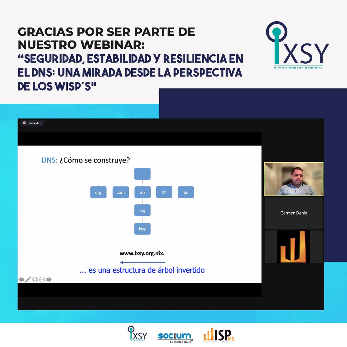 IXP_Yucatan's tweet image. 😄 ¡Agradecemos el poder haber sido parte del webinar "Seguridad, Estabilidad y Resilencia en el DNS: Una Mirada Desde la Perspectiva de los WIP´S"

#ixpyucatán #IXSY #ComunidadInterconectada

@socium @wispmexico