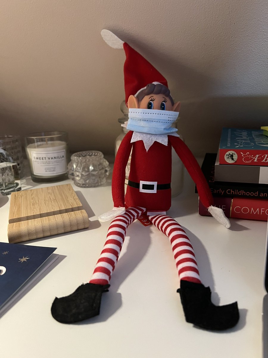 TeamEYHC_SCCB's tweet photo. #elfontheshelf is double vaccinated and ready to go into work with me tomorrow @southandcitycol 🎄 #MaskOn https://t.co/CeJmp8IqfT