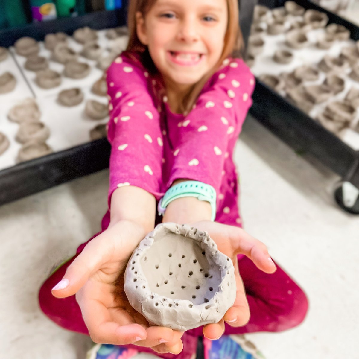 MrsBrown_Art's tweet photo. We just can’t contain our excitement about CLAY in the art room! We’ve been very busy this week making coil pots in the upper grades, and pinch pots in the lower grades. Soooo much fun! #clayweek #clayday #clay https://t.co/n9twi17Pxz