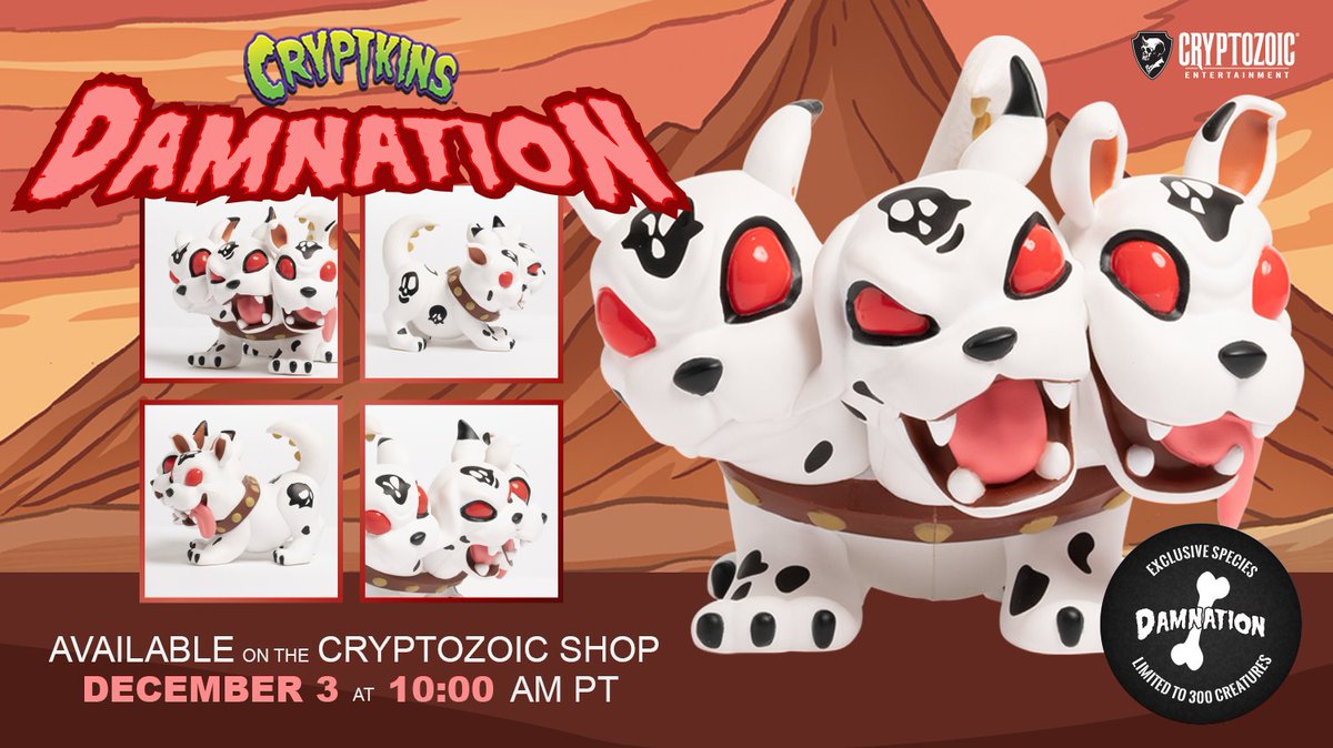 Damnation is coming this week! 

This figure was created exclusively for L.A. Comic Con (Dec 3-5) and will be available at Cryptozoic’s Booth #1335 during the show. We will also be selling a limited quantity on the Cryptozoic Shop during LACC! 

bit.ly/3DdH9Im