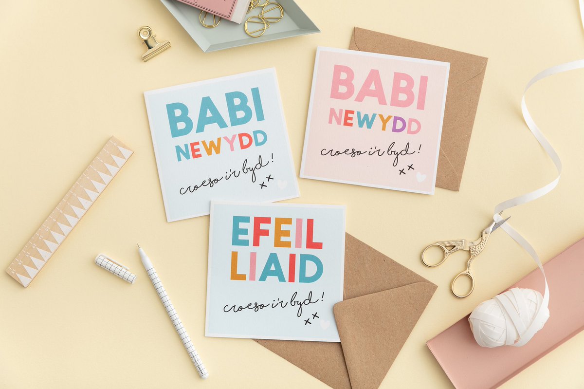 NansiNudd's tweet photo. Cardiau i groesawu babis i’r byd //// Welsh new baby designs @Cymruwrthgalon #yagym #cardiaucymraeg #welshcards #babinewydd https://t.co/uUT6aGVKqf