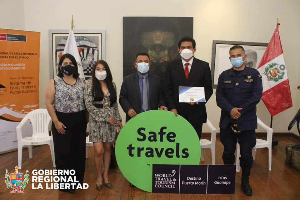 GRLaLibertad's tweet photo. 🇵🇪 ENTREGA DEL SELLO SAFE TRAVELS A LAS ISLAS GUAÑAPE DE LA RESERVA NACIONAL
#GRLL consiguió este distintivo sello para destino turístico tras verificarse el cumplimiento de estándares.
👉 Ampliación de la información: https://t.co/c9QyLuaTvl
#JuntosPorLaPosperidad https://t.co/gtcB7vztX6