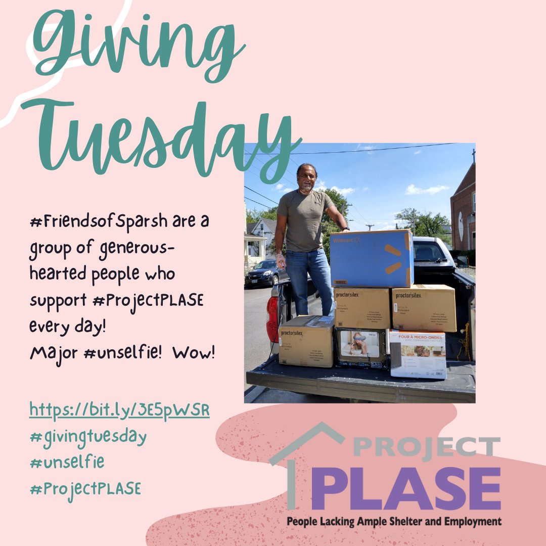 projectPLASE's tweet image. Whether you give a yourself or with a group - we are so thankful for any support you give us at #ProjectPLASE! #FriendsofSparch give daily - consider a $1 for every day they donate.  Wow! 
#GivingTuesday  bit.ly/3E5pWSR