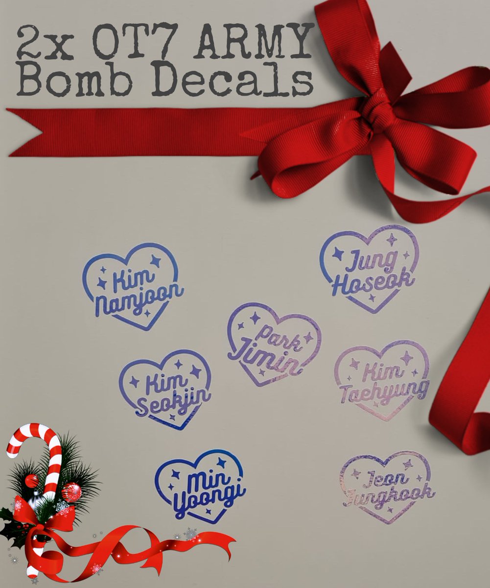 german_armys_25's tweet photo. 🎄Adventskalender GiveAway 🎄 

Tag 1: 2x OT7 ARMY Bomb Decals 

▶️ Folgt mir / Follow me 
▶️ Liked &amp; Retweeted den Beitrag  
▶️ Auslosung &amp; Start Tag 2 morgen 22:30 Uhr 

Viel Glück allen Teilnehmern. 🎁 https://t.co/virrqkMZzE