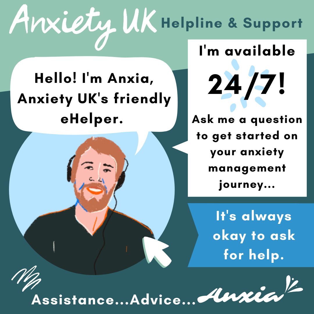 For help on all things #anxiety round the clock, our 'Ask Anxia' service is always here for you: anxietyuk.org.uk