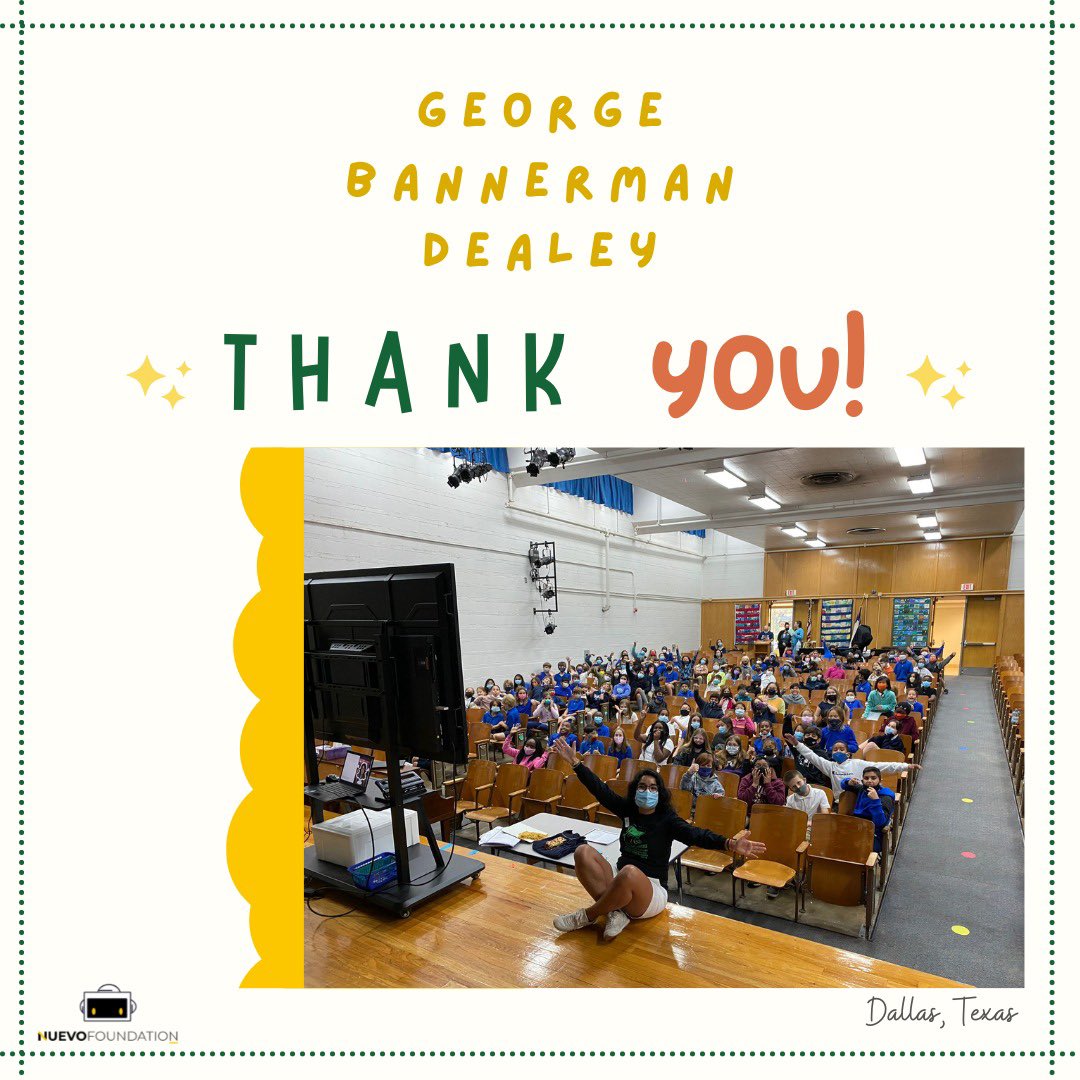 NuevoFoundation's tweet photo. This past October we had the opportunity to visit #Dealey school in Texas thanks to a parent that reached out! It was a great opportunity to present a Nuevo Foundation speaker series with so many diverse students! 😀 @dallasschools

#stemeducation #dallas #texas #anyonecancode https://t.co/Ey1y7zCU3E