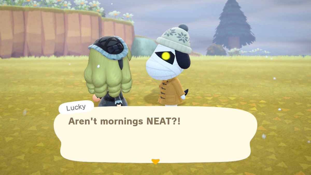 animaeIcrossing's tweet photo. lucky’s winter outfit is so cute whilst octavian looks like he’s gonna hate crime me https://t.co/y9Qf3Gmwxd