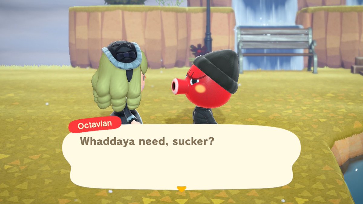animaeIcrossing's tweet photo. lucky’s winter outfit is so cute whilst octavian looks like he’s gonna hate crime me https://t.co/y9Qf3Gmwxd
