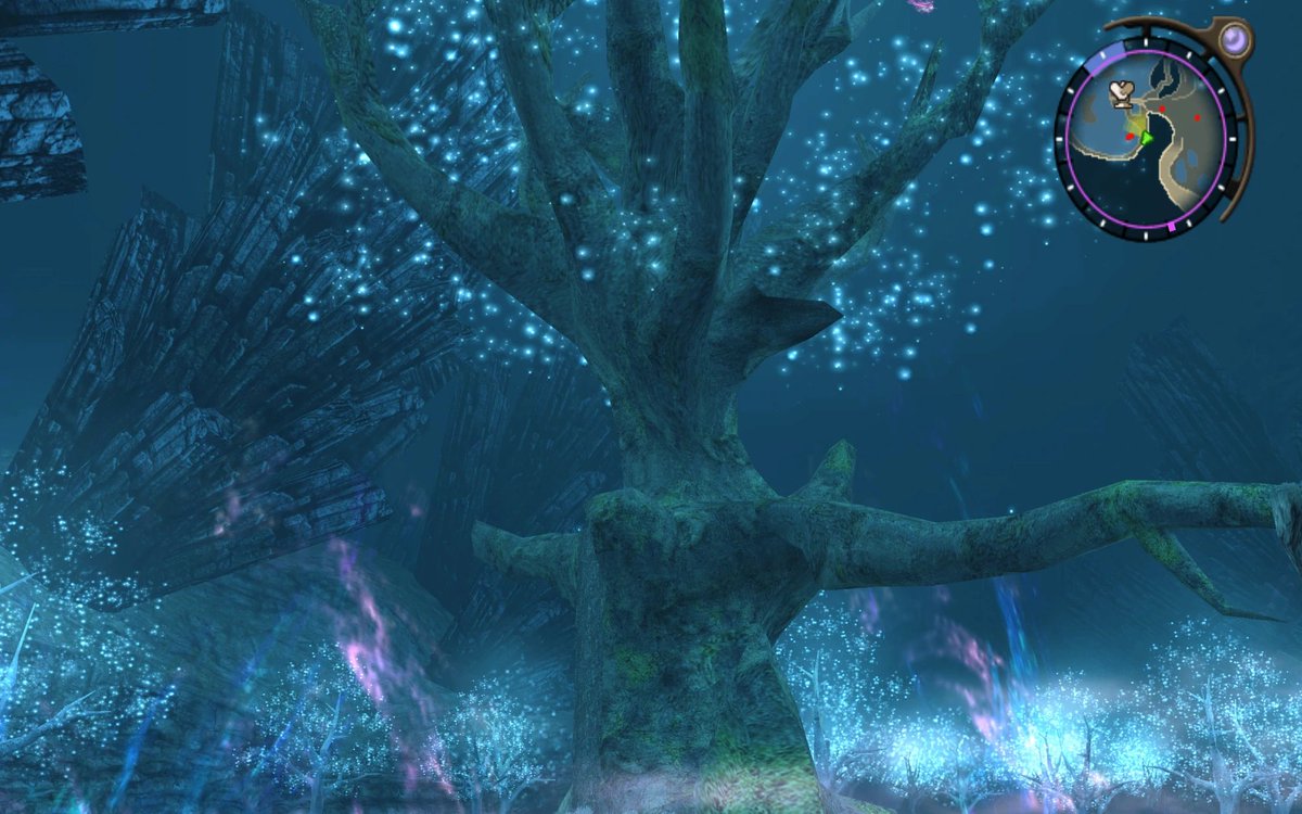TreeRates_'s tweet image. this is a strange glowy tree. why does it glow. who knows but it is pretty cool. great tree solid 11/10 above and beyond a normal tree, specially for one with no leaves. 

(xenoblade chronicles)