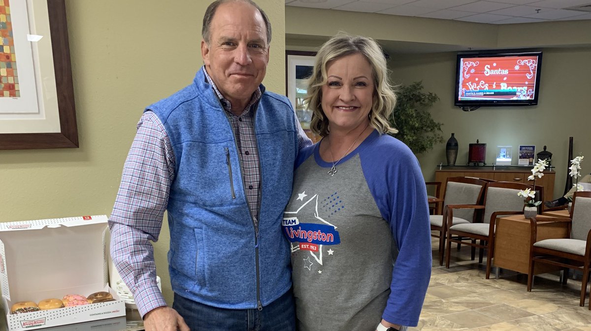 LivingstonHAC's tweet photo. We had such a great time in Lubbock today celebrating our patients! Coffee and donuts were the least we could do for our incredible patients. Thank you for voting us Best of Lubbock! #LivingstonTrue https://t.co/7IhcBX4GX0