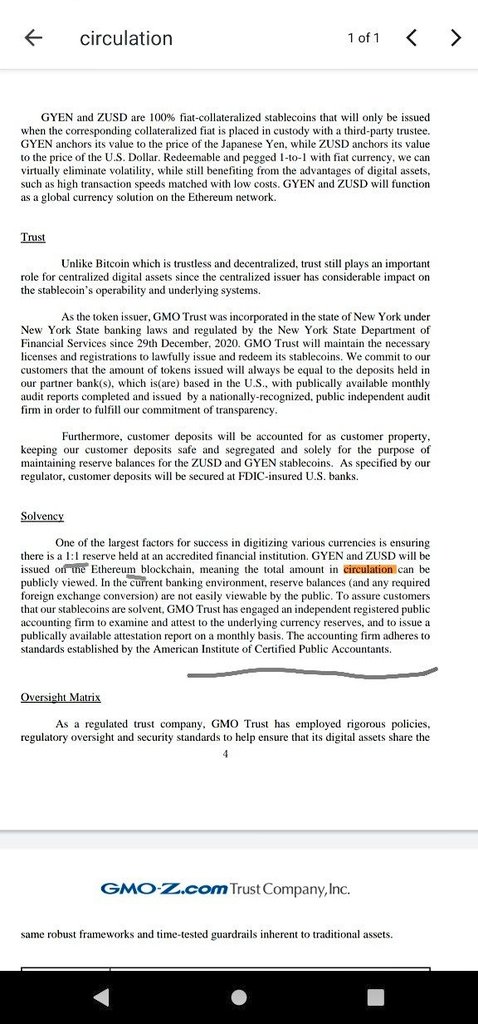 finalmetaverse's tweet photo. $GYEN it's 1:1 and they have a to deposit to back each token @coinbase it's right here. https://t.co/F1ucntUoyx