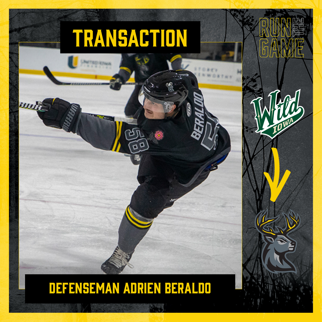 GoHeartlanders's tweet photo. ↕️ Roster Moves ↕️

👉 Forward Bryce Gervais recalled to Iowa Wild
👉 Goalie Hunter Jones recalled to Iowa Wild from Heartlanders by Minnesota
👉 Defenseman Adrien Beraldo returned from loan to Iowa Wild https://t.co/PEq3jpz1vS