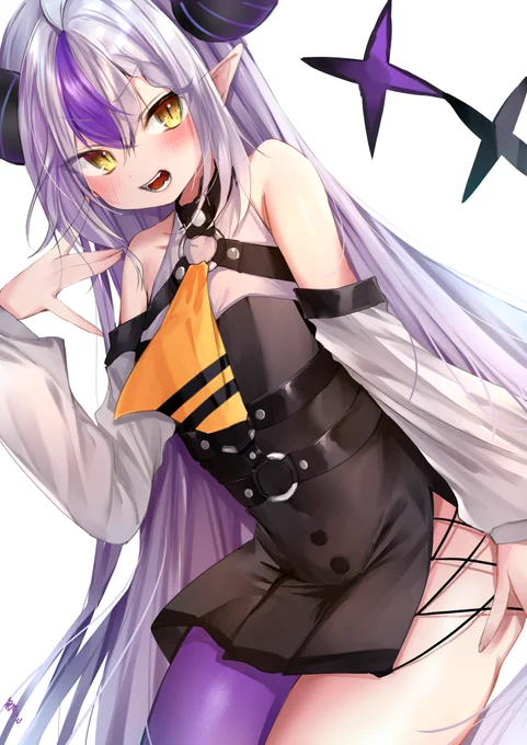 ラプ様の上着をぬいだ姿がかわいい～～～～ #Laplus_Artdesu 