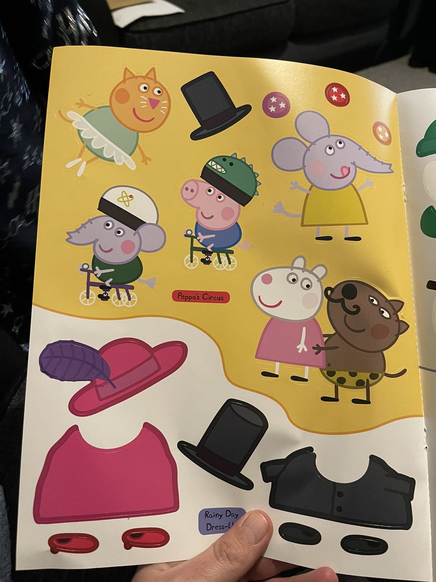 tim_robson_1980's tweet photo. So I bought my 3 year old a @peppapig sticker book (Peppa’s Dress Up), however I am a bit confused as to what Danny Dog is doing to Suzie Sheep!? 

#PeppaPig #dannydog #suziesheep #sticker #confused #whatishedoing #NoMeansNo https://t.co/wau0zSmEO1
