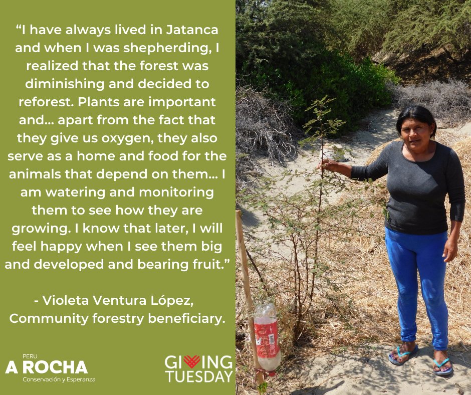 Let's keep celebrating generosity!  Don't delay, the #GivingTuesday bonus ends at 11:59pm!  Help us reach our goal so, we can help community members, like Violeta, restore dry forest landscapes with native plants.  Donate now: globalgiving.org/projects/help-…