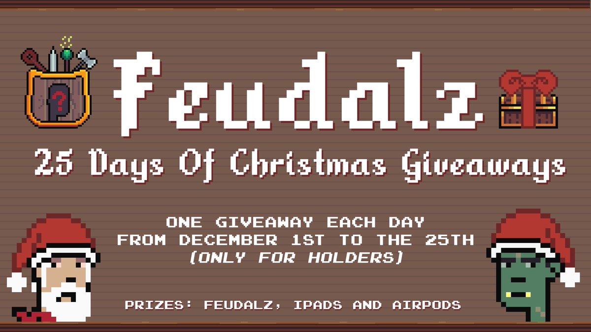 The feudalz team would like to formally announce a christmas event to give back to the community!