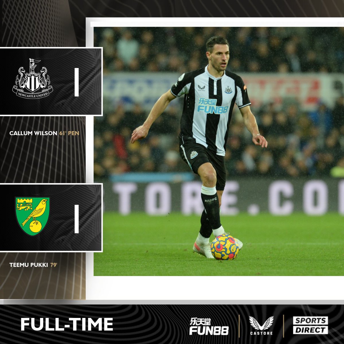 NUFC's tweet photo. ⏱ Full-time.

#NEWNOR // #NUFC https://t.co/5IC69dqwl0