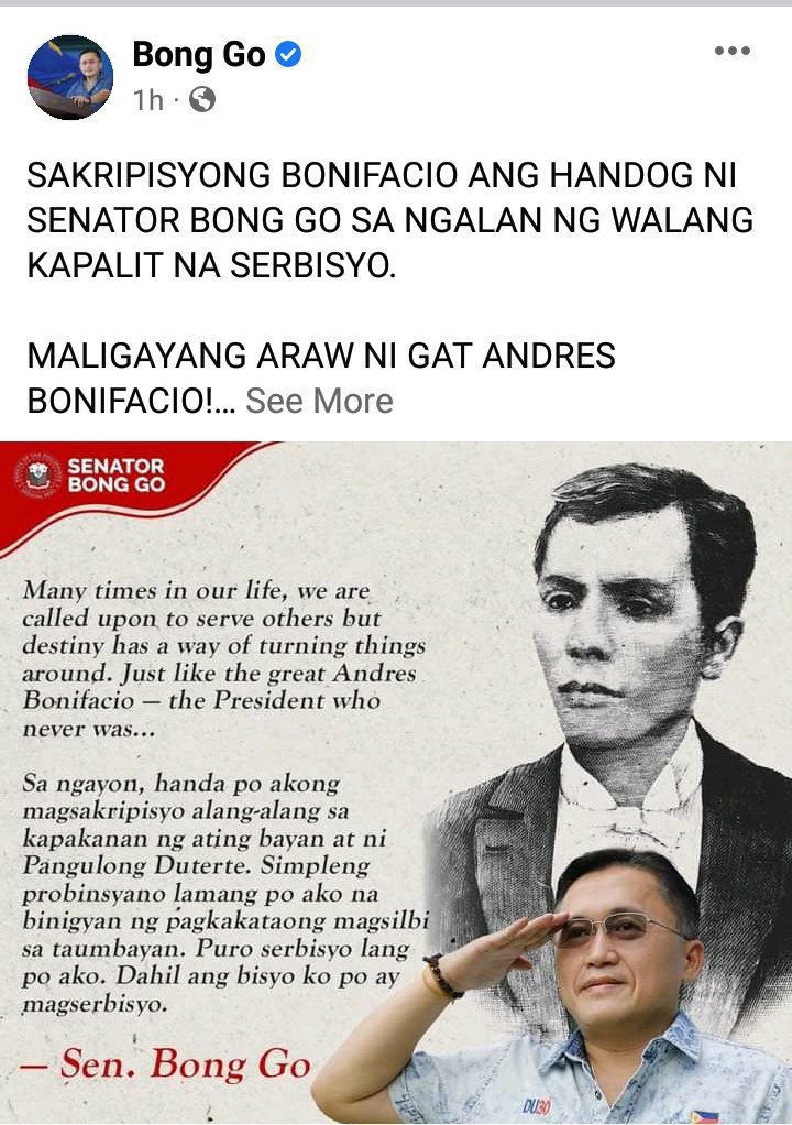 johnmarkdean's tweet photo. Gusto kong magsalita ng masasamang words! 🤬🤬🤬
Ang kapal ng pagmumukha!!! 😤
Ni sa kalyo ng mandirigmang Bonifacio ay hindi ka uubra!! 🤦🏻
The nerve of this julalay! 😠
Nakakasuka 🤮🤮🤮 na ikumpara nya ang sarili kay Ka Andres Bonifacio ✊🏽✊🏼✊🏾 https://t.co/0z9VtPEViC