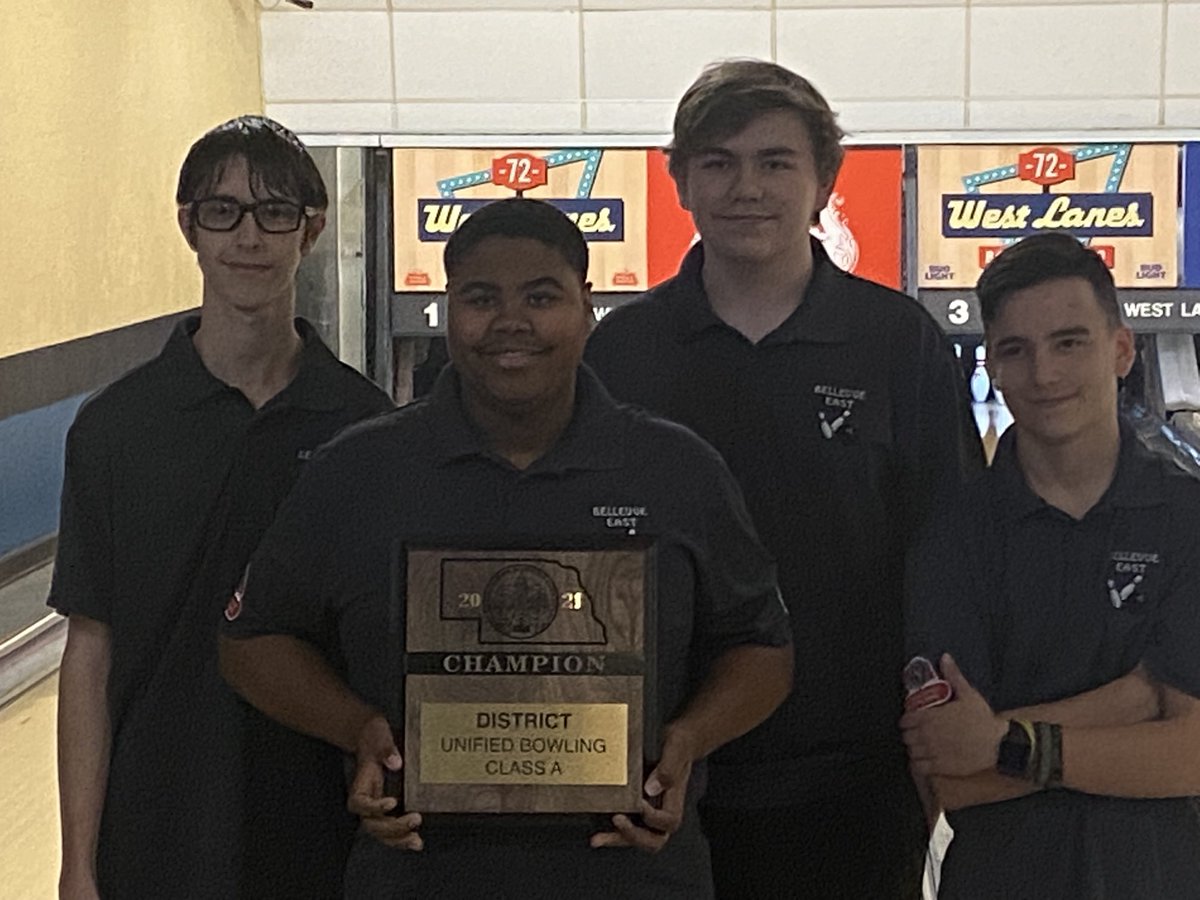 Unified Bowling Chieftains are District champs.  They will compete at state next Monday in Lincoln Congratulations!!