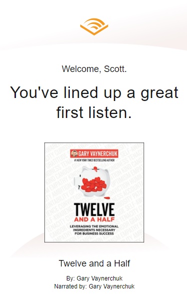 DotLIMETrust's tweet photo. Hey, @garyvee  got the audiobook to listen to for my holiday to Ireland.  Also bought hardcover for my son's reading list.📚 🎧 https://t.co/GtyxYb54FS