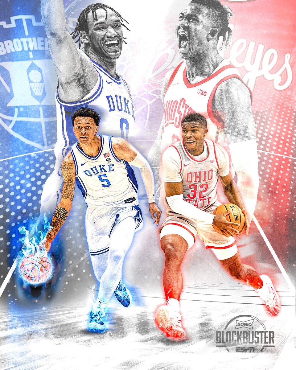 SportsCenter's tweet photo. Can anyone slow down the undefeated Blue Devils? 👀

No. 1 @DukeMBB vs. @OhioStateHoops at 9:30 PM ET on ESPN 📺 https://t.co/AOj9Q1eiwx