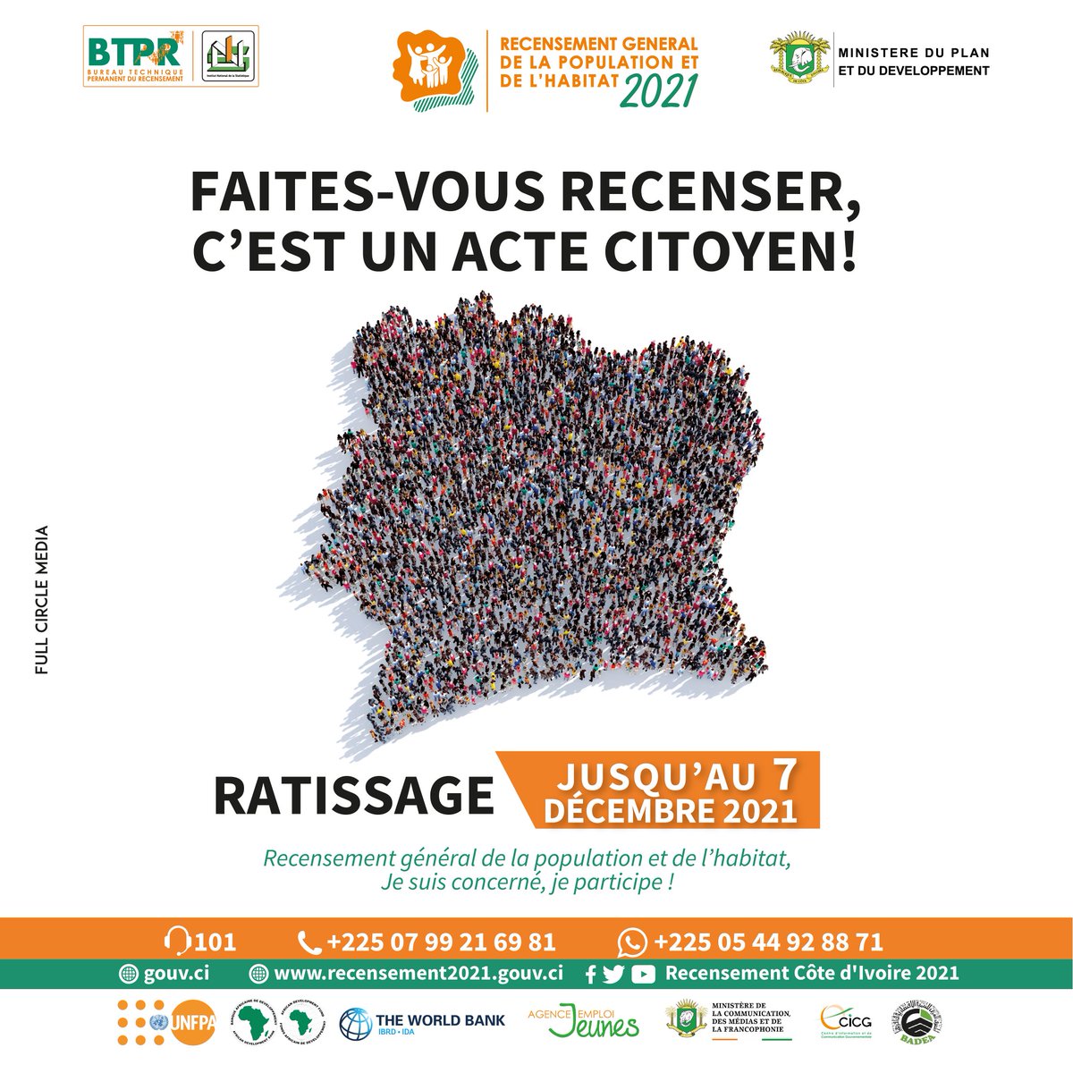 mensahmaster's tweet photo. #Ivoiriens ou non, Faisons-nous #recenser jusqu'au 7 décembre 2021.
Pour toutes informations, contactez le 📞 101 ou 07 99 21 69 81 / 05 44 92 88 71 ou
Rendez sur le site internet : https://t.co/ADQE4kLIsX
#RP2021 #BTPR #RP21 #Recensement225 #cotedivoire https://t.co/0IujTu1beJ