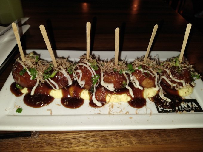 Getting ramen at Jinya Ramen. Starting with Takoyaki and got Tonkatsu ramen. https://t.co/V1b2INgWMl<a href="/tag/evo2023"class="tags"><span>#evo2023</span></a>