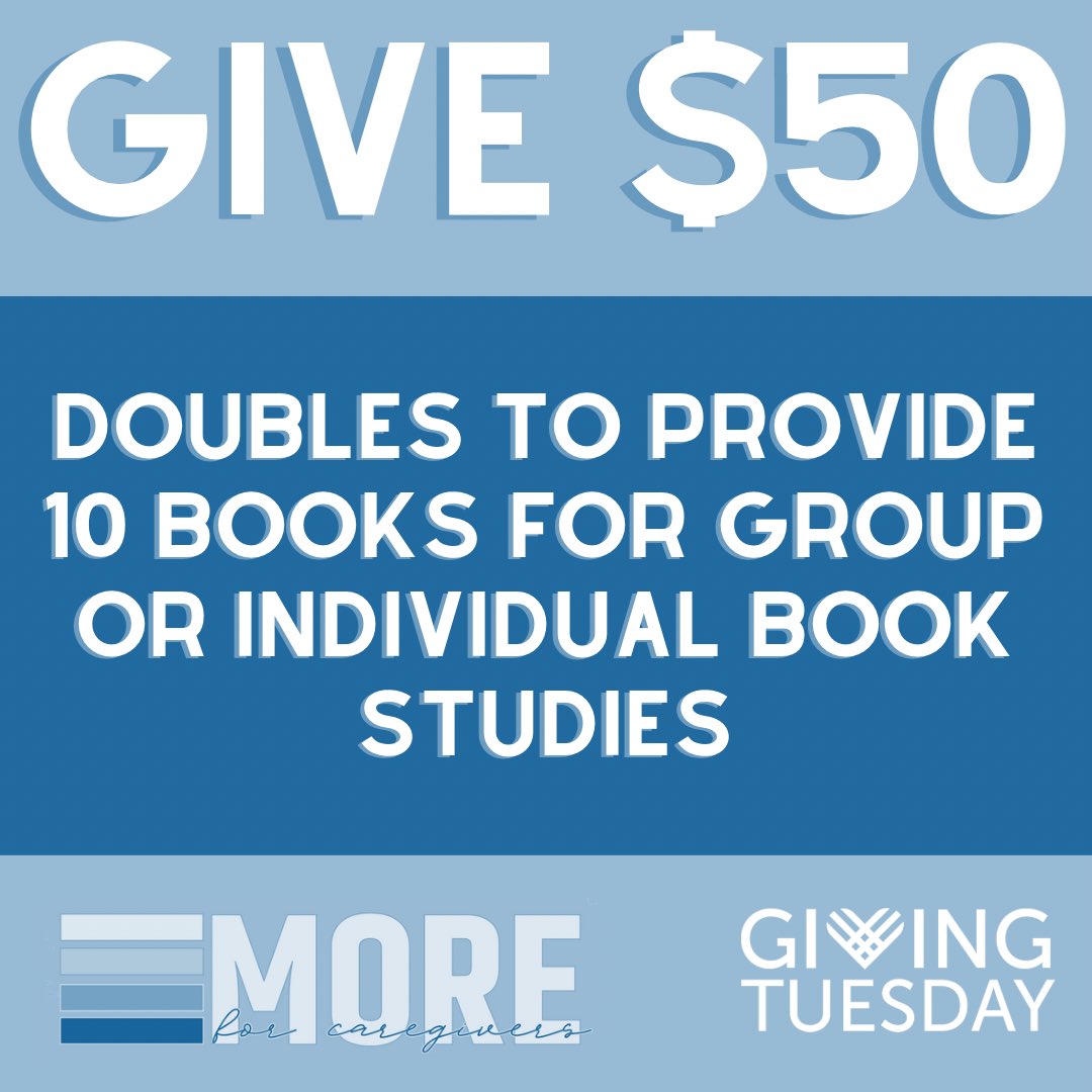 More4Caregivers's tweet photo. $50 doubles to provide the books for our small group next book study! https://t.co/81S1g6yUm2