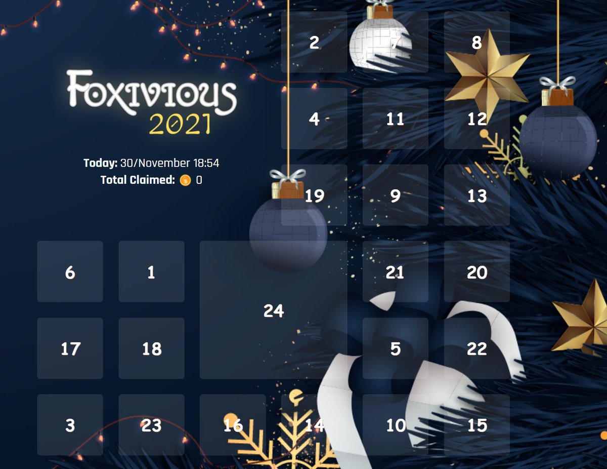soulofoxNFT's tweet photo. Our new Event: 
🦊Foxivious: The Foxian Advent Calendar" will start soon! Amazing prizes to be won, including:
Over 1000$ in Sol!
Over 100'000 Foxycoins

And multiple free pfp and 3d NFTs
Next to this you can grab some free rewards every day!
Check out our Discord for more info! https://t.co/RlpfvXAIDb
