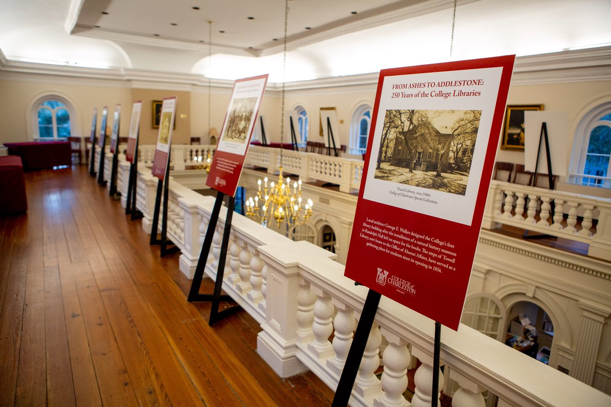 CofCalumni's tweet photo. During #FallAlumniWeekend, @CofCLibraries presented "From Ashes to Addlestone: 250 Years of the College Libraries" in Towell Library. Read more: https://t.co/gNCup8qdTb #HistoryMadeHere #CofCFAW https://t.co/CnorsBPCA7