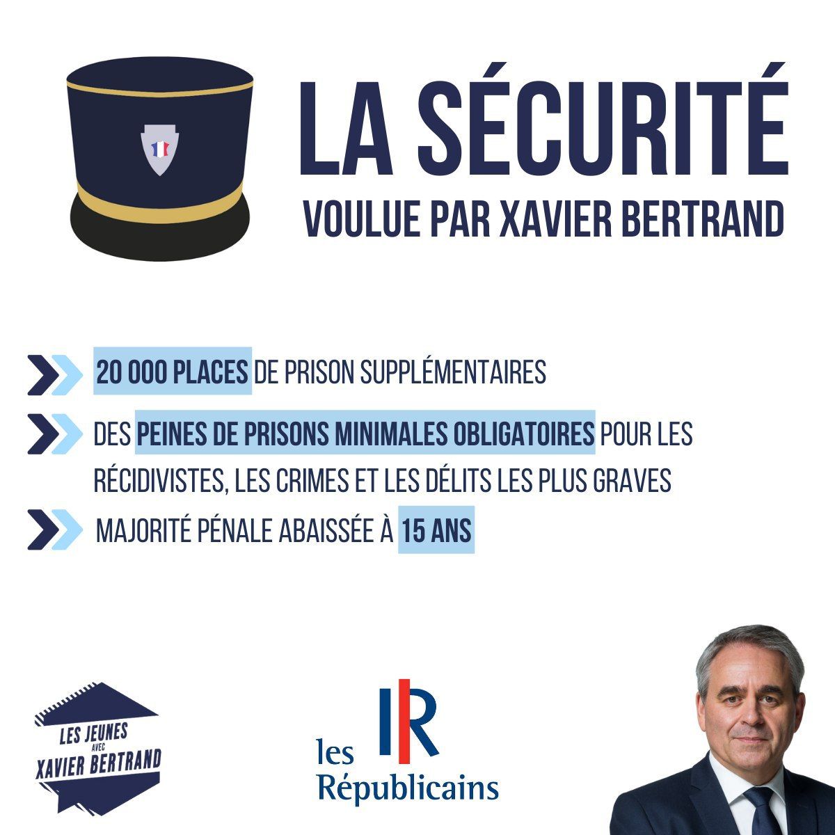 .<a href="/xavierbertrand/">Xavier Bertrand</a> : « Il faut des peines minimum obligatoires quand on s’en prend aux policiers. » #GagnonsAvecBertrand #Elysee2022