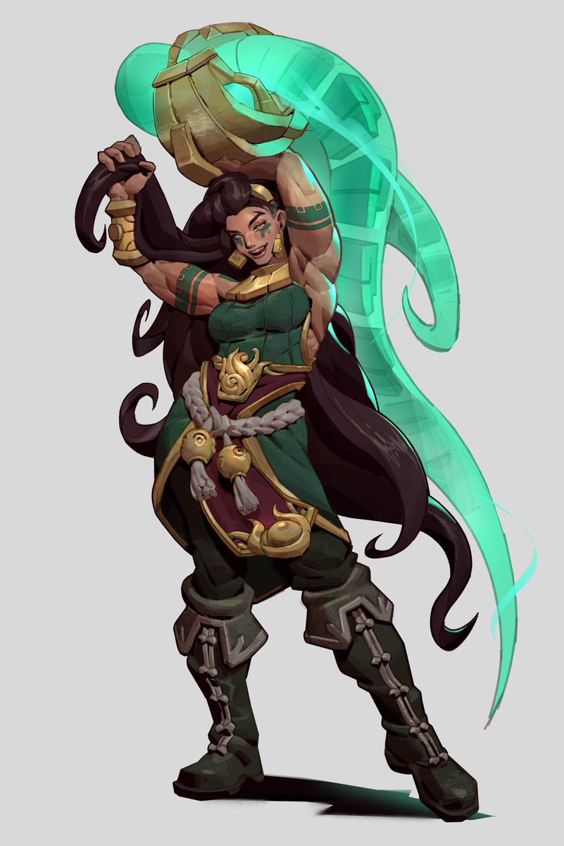 Illaoi fan arts for the team inspired by Ruined King by Seungho Lee https:/...