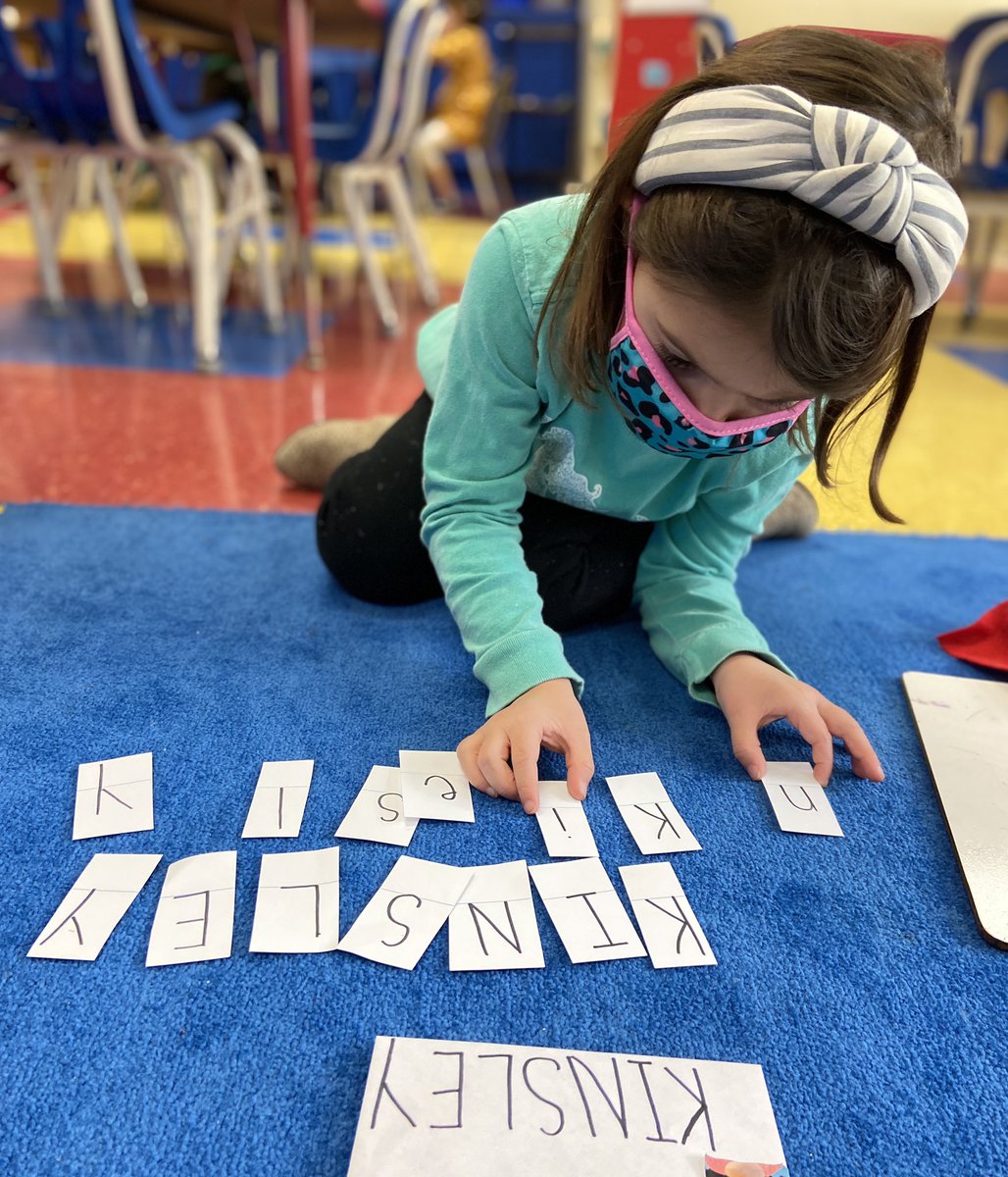 skerrtrinity's tweet photo. Name of the Day! PreK students practice letter recognition and letter formation with each other’s name. They love learning all about their friends! #trinitylearns https://t.co/IMMhmV5Z0e