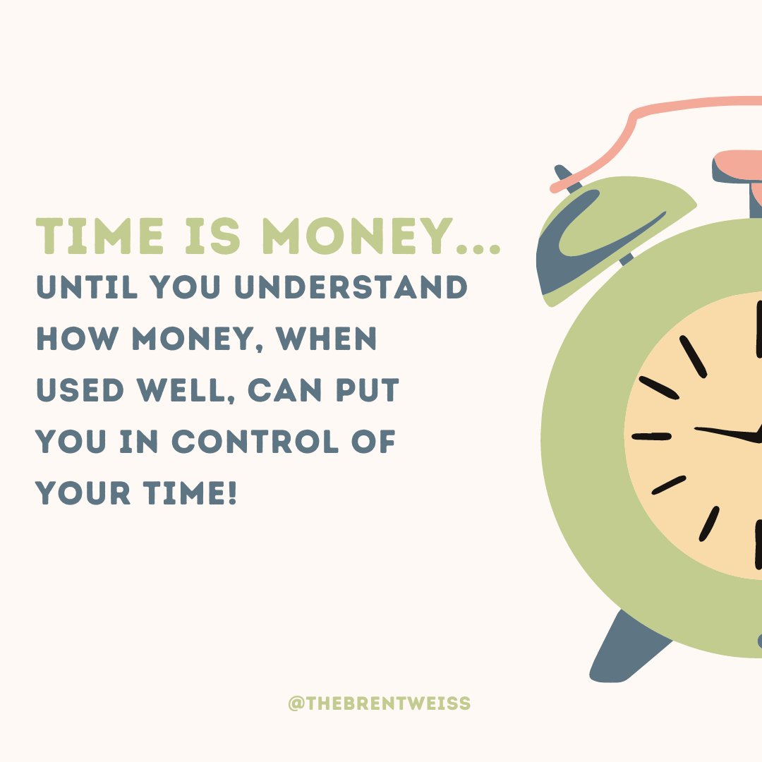 Every time I make a decision with money, I ask a simple question, "How will this decision affect how I spend my time?"

What decisions are you making today that will put you in control of how you spend your time?
