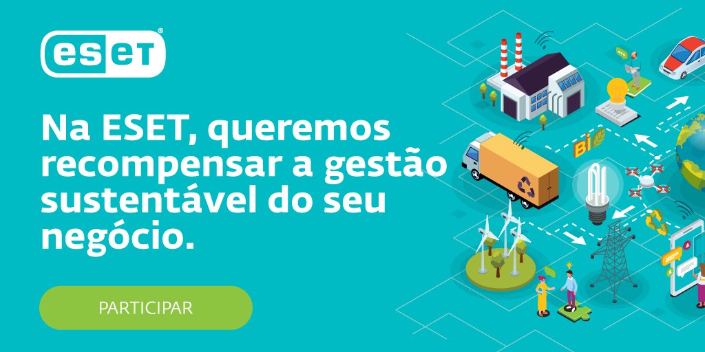 ESET_Brasil's tweet photo. 🌏 Na ESET, procuramos premiar as empresas e organizações que gerenciam seus negócios visando a sustentabilidade com descontos especiais.

Acesse o link para saber mais sobre nosso ▶️ Programa de 𝗱𝗲𝘀𝗰𝗼𝗻𝘁𝗼𝘀 𝗽𝗮𝗿𝗮 𝗲𝗺𝗽𝗿𝗲𝘀𝗮𝘀 sustentáveis.
https://t.co/dPqDsGBHWC https://t.co/zlXVl843fR