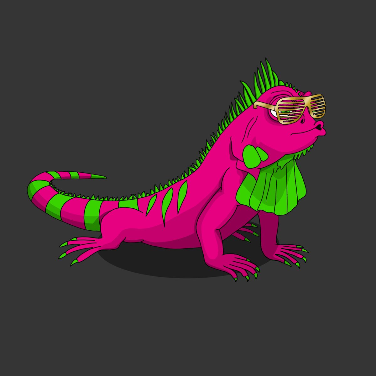 JuanchosArtiz's tweet photo. 🥚🦎Meet the EthJuanchos🦎🥚 7777 DIFFERENT
@ethjuanchos: #7172
Personality: Cool &amp; easy 
Body colors: fuchsia light green
Mustache: No
Glasses: Party glasses golden
Tattoos: No
Born: Not yet.Egg 
Mint at: https://t.co/FihE70GEhP 

#fanart #meetTheJuanchos #NFTartist #nfts https://t.co/r3H3UBVUAq