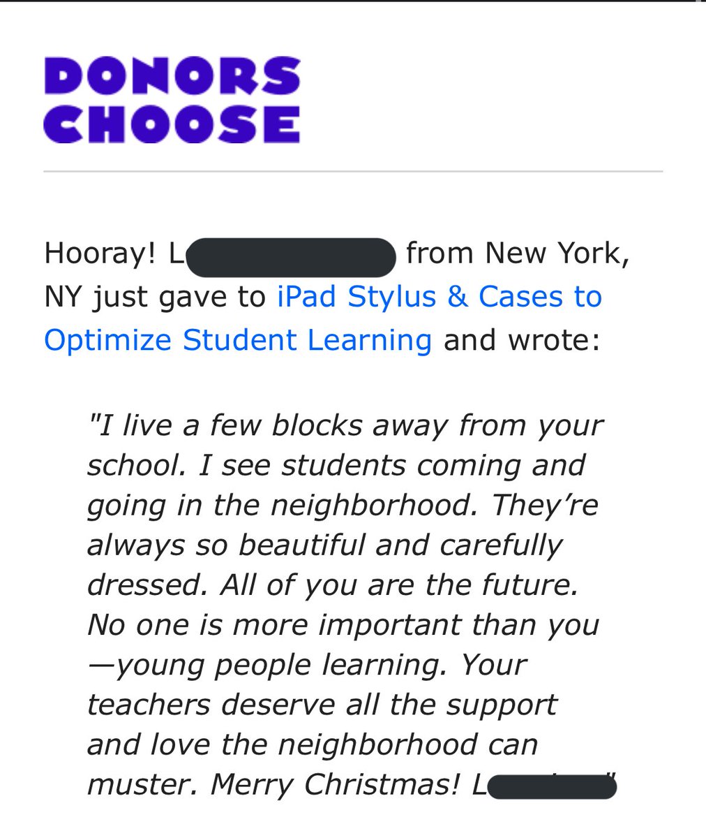 We are lucky to have be surrounded by community that recognizes the greatness in our young people 💕 #givingtuesday <a href="/DonorsChoose/">DonorsChoose</a> <a href="/PSMS206M/">PS/MS 206M: Jose Celso Barbosa</a>