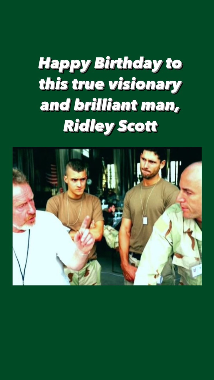 Orlando via his IG stories wishing Ridley Scott a happy birthday 