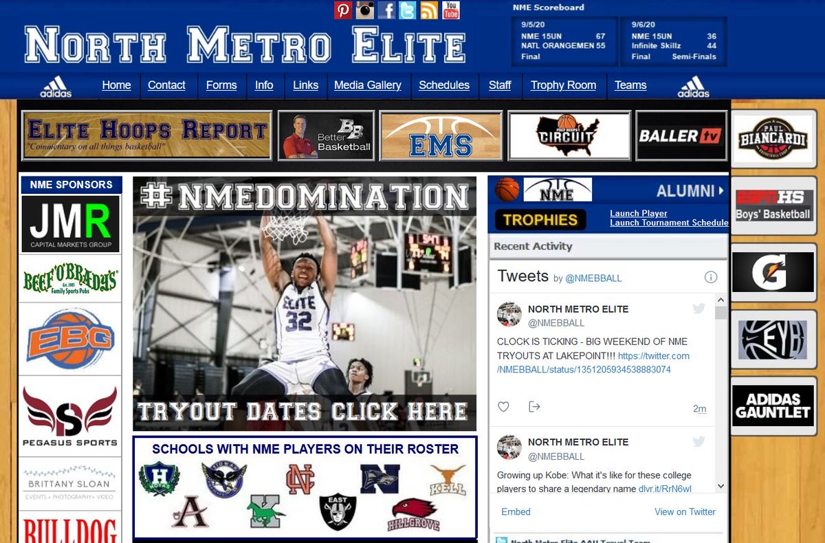 NMEBBALL's tweet photo. NME tryouts for ALL grade levels coming in Jan/Feb.  Watch social media for details in Dec.
Some important notes:
🏀We will have 3rd Grade (9U) thru 11th (17U) Grade Boys teams.  6th and 10th Grade Girls.
🏀Looking for high-level 6th grade players - national travel this season. https://t.co/YGdrGFNgkR