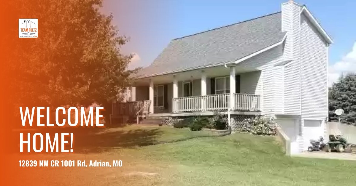 team_fultz's tweet photo. WELCOME HOME! One of our favorite parts of the job is helping people find their #NextHome! 

🏡12839 NW County Road 1001
📲 Heather (660) 227-1219 

#nexthomerealestate #kcliving #kcrealestate #realestate #realestateexpert #kansascity https://t.co/Wsgm5g5b6V