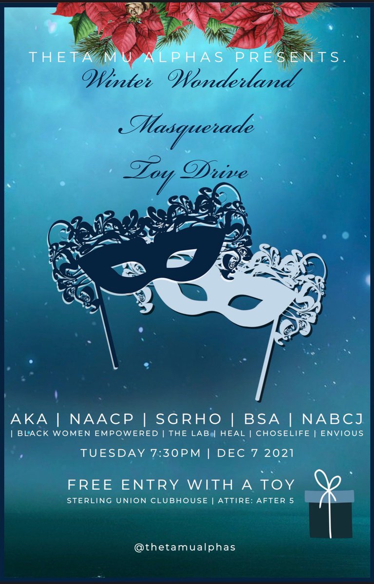 hawthorne2085's tweet image. @labproductionz1 are back with @ThetaMuAlphas and other orgs giving back to the community🤝

Come out in your best After 5 attire🕺🏾
And dont forget a toy🎄
#LabProductionz