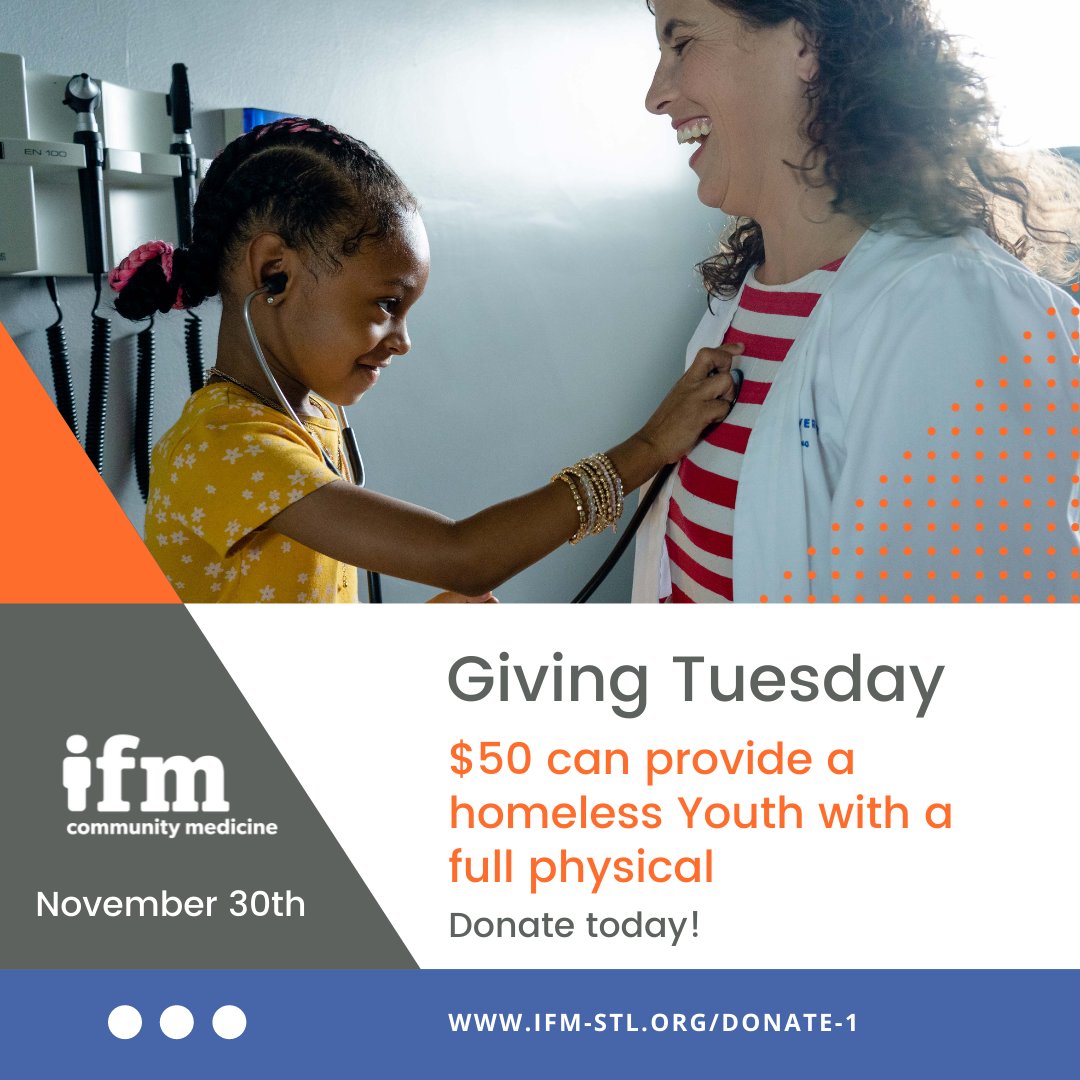 ifmstl's tweet photo. Please donate today to help IFM continue to provide care to vulnerable members of the St. Louis community.

Donate here today: https://t.co/hNGfK0a81T

#givingtuesday #nonprofit #donatetoday #nonprofitorganization #healthcare https://t.co/PRKjf6sgEV