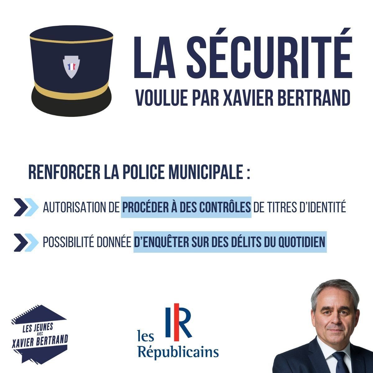Les mesures de <a href="/xavierbertrand/">Xavier Bertrand</a> pour la sécurité ⬇️

#Elysee2022 #GagnonsAvecBertrand