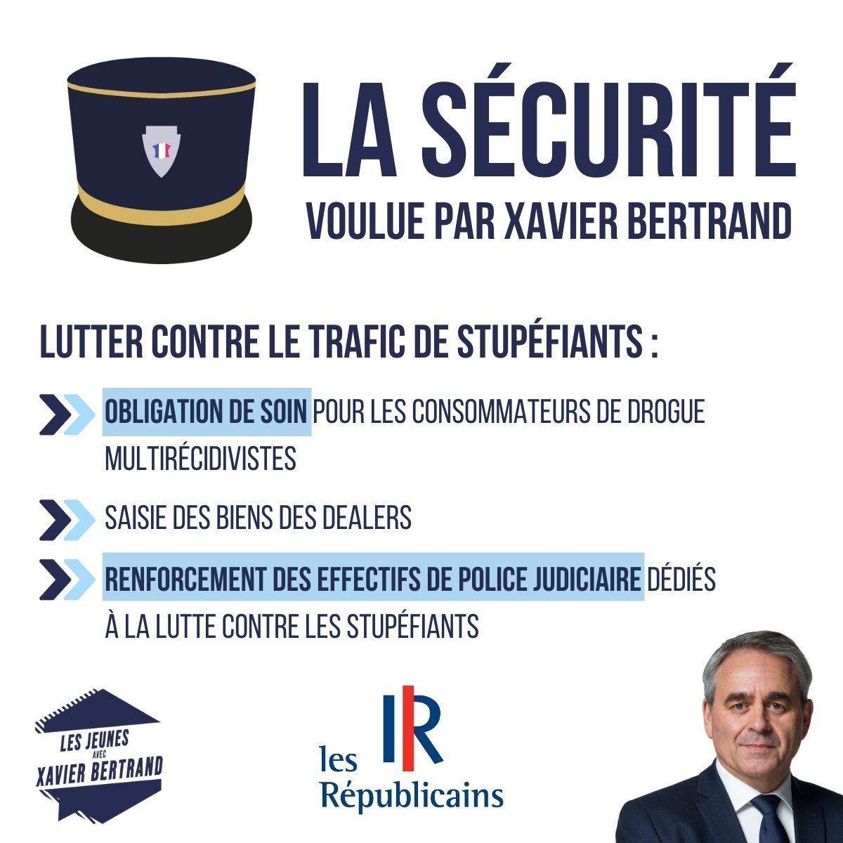 Les mesures de <a href="/xavierbertrand/">Xavier Bertrand</a> pour la sécurité ⬇️

#Elysee2022 #GagnonsAvecBertrand