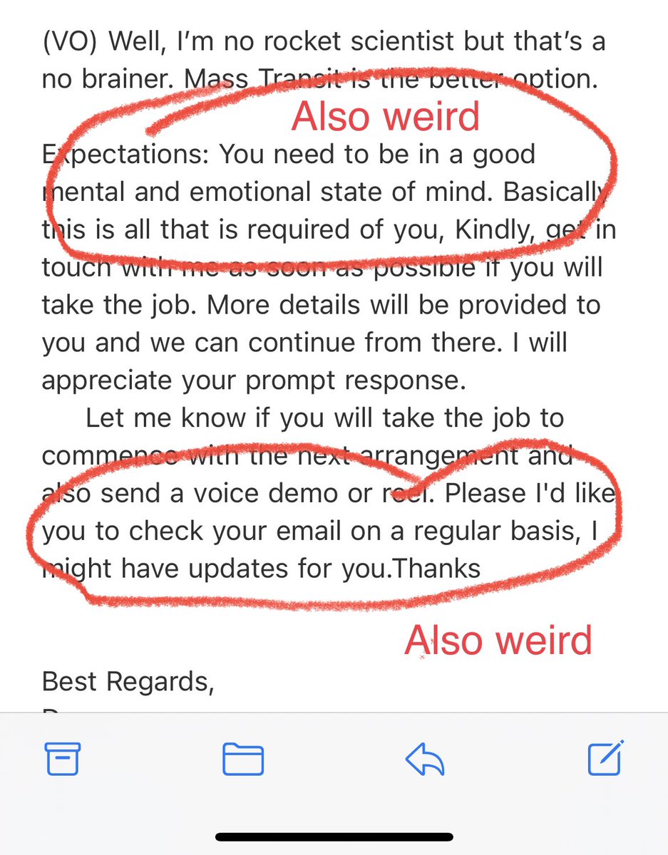 whitmcmaster's tweet photo. Thx to ptsd from @ChameleonPod, I didn’t fall for it. #CastingScam 🙌🏼 https://t.co/Axc25iXvIp