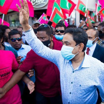 Minhaaj_MDV's tweet photo. People's beloved leader for the future. @PresidentYameen is last hope of the oppressed people and the only national leader for all people fighting for social justice and the country’s sovereignty. #PY23 #RY23 #PresidentYameen2023 #IndianMilitaryOut #IndiaOut https://t.co/l66WMHsbum