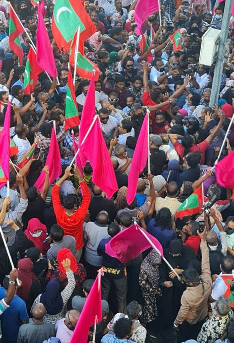 Minhaaj_MDV's tweet photo. People's beloved leader for the future. @PresidentYameen is last hope of the oppressed people and the only national leader for all people fighting for social justice and the country’s sovereignty. #PY23 #RY23 #PresidentYameen2023 #IndianMilitaryOut #IndiaOut https://t.co/l66WMHsbum