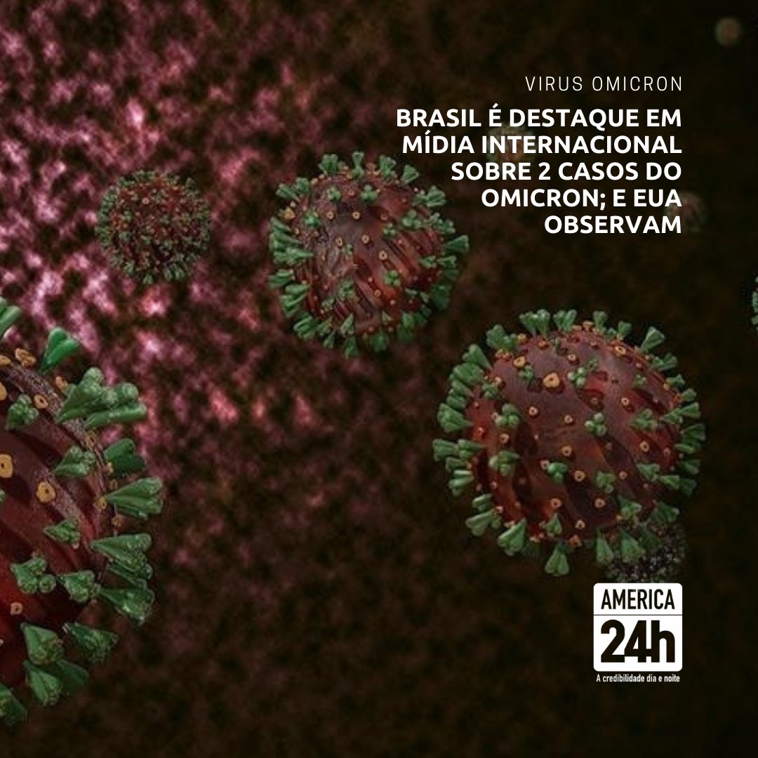 Canal24h's tweet photo. Washington, DC ( FernandoHessel ) - A agência reguladora de saúde do Brasil, Anvisa, confirmou nesta terça-feira (30) que análises laboratoriais encontraram dois casos brasileiros da variante Omicron COVID-19, sendo assim os primeiros casos registrados na América Latina. https://t.co/zYfvBxCxhH