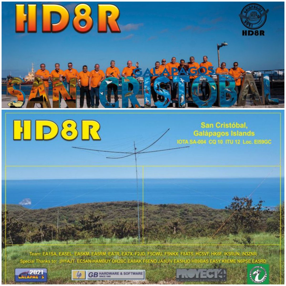 Proyecto4SA's tweet photo. 🔴Esta si es la QSL oficial de HD8R.Esperamos que sea de vuestro agrado
🔴This is the official HD8R QSL, we hope you like it #dxfriends #hd8r #tifaritidxgang #dxpedition 🐢🐢 https://t.co/dBuduojq1i