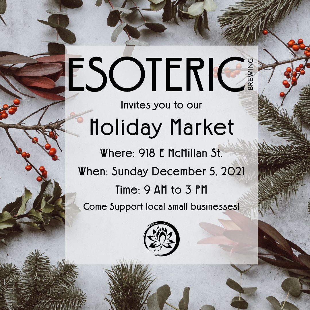 Join us this Sunday for our Holiday Market!

Support small local businesses this holiday season and grab a beer while doing it!

#shoplocal #holidaymarket #cincysmallbusiness #smallbusiness #drinklocal